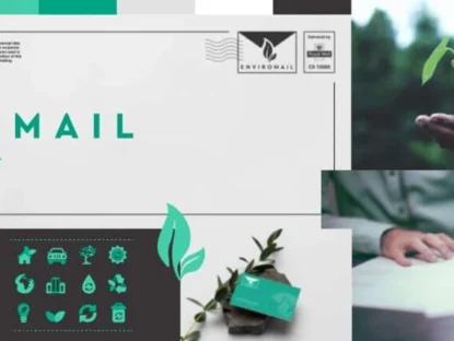 Graphic image of mail services for Enivronmail first climate positive postage solution.