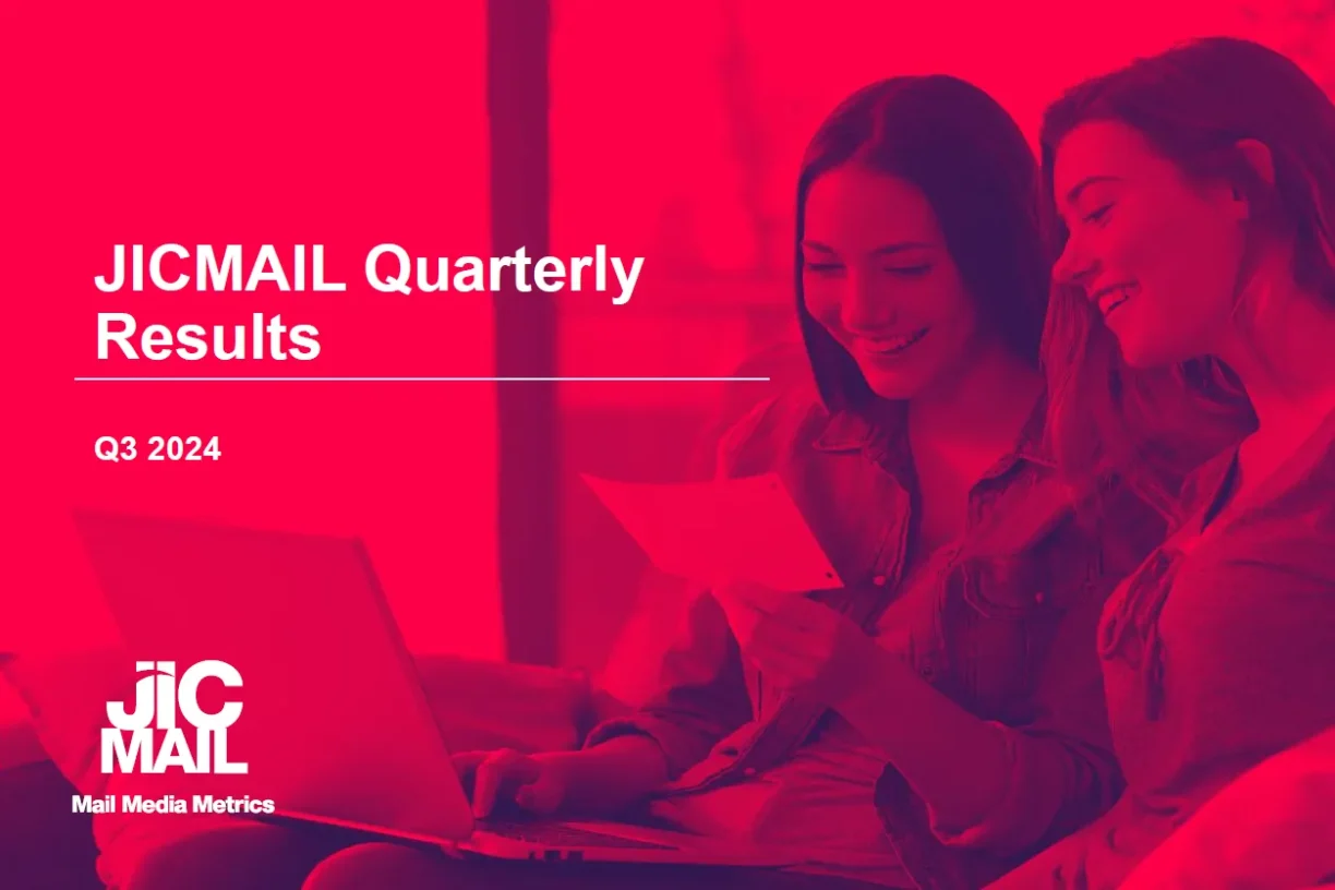 JICMAIL Quarter 3 2024 results on how mail is interacted with in the home. A report that supports marketers in making printed mail marketing decisions based on the types of mail that gets the best engagement.
