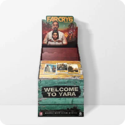Video Game Point of Sale display unit for Far Cry 6 - supplied by Webmart print management team