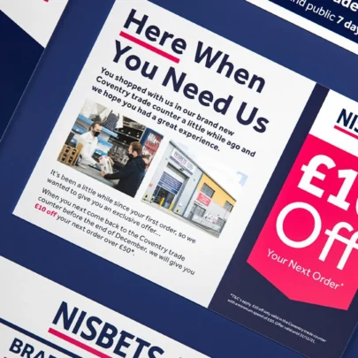 Print mail campaign for Webmart client and retailer Nisbets