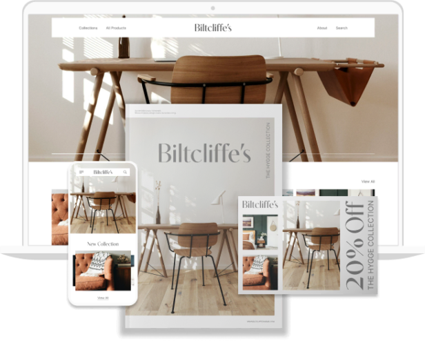A showcase of an integrated and seamless marketing campaign across multiple online and offline channels