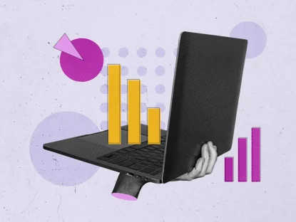 laptop with charts and graphs to represent measuring email campaign results