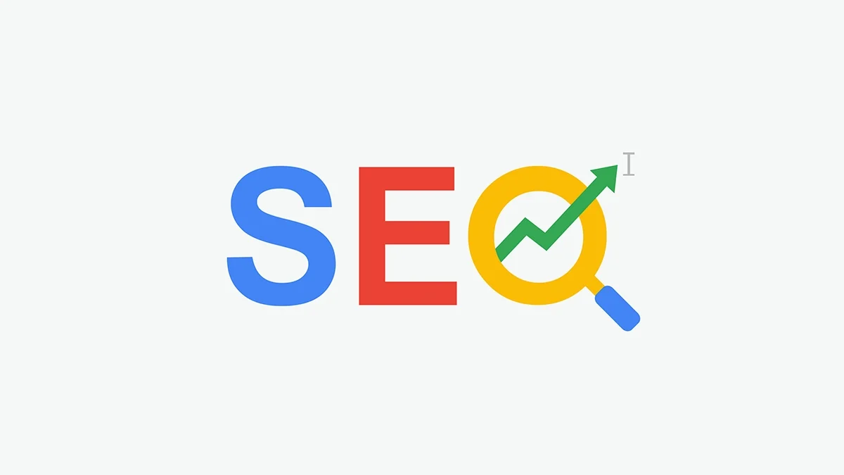 The acronym SEO is spelled out in multiple colours that match Google's brand colours. Expert search marketing advice from digital agency, Webmart.