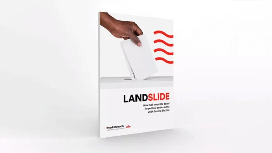 Front cover of MarketReach's report on mails influence on the general election