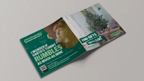Case study: Barnardo's creative Christmas catalogue for 2024. Designed, printed, and mailing handled by Webmart.