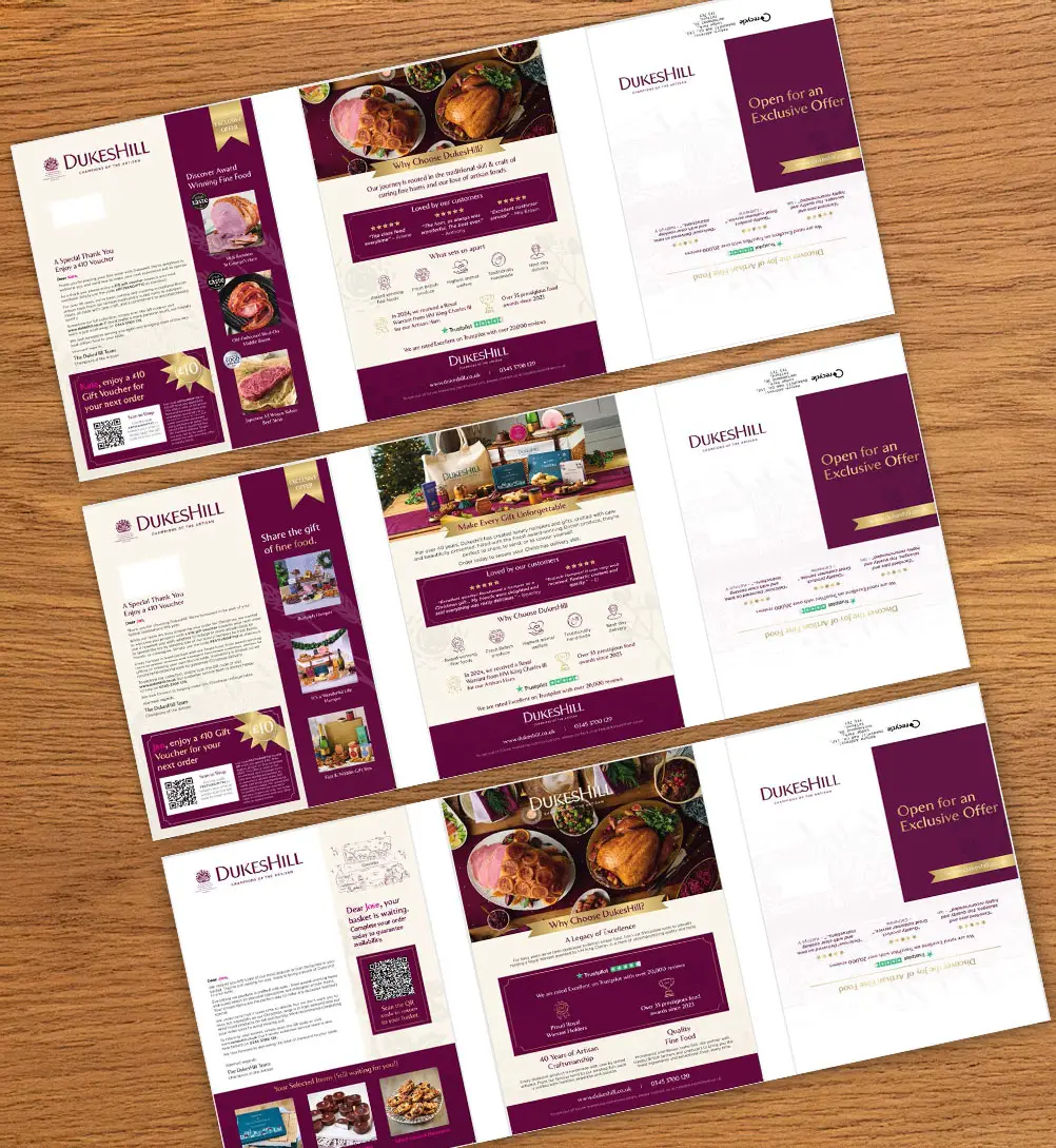 3 DukesHill Christmas reactivation campaign mailers