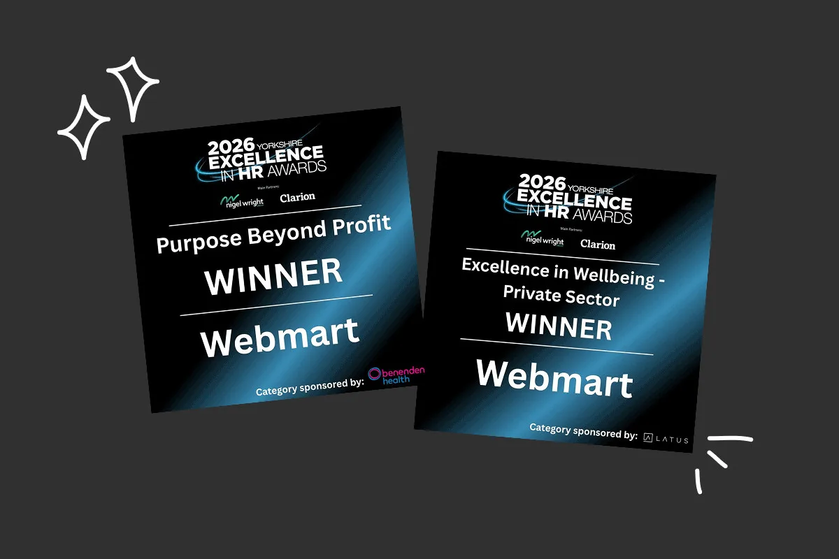 Webmart takes home TWO awards at the Yorkshire Excellence in HR Awards 2026